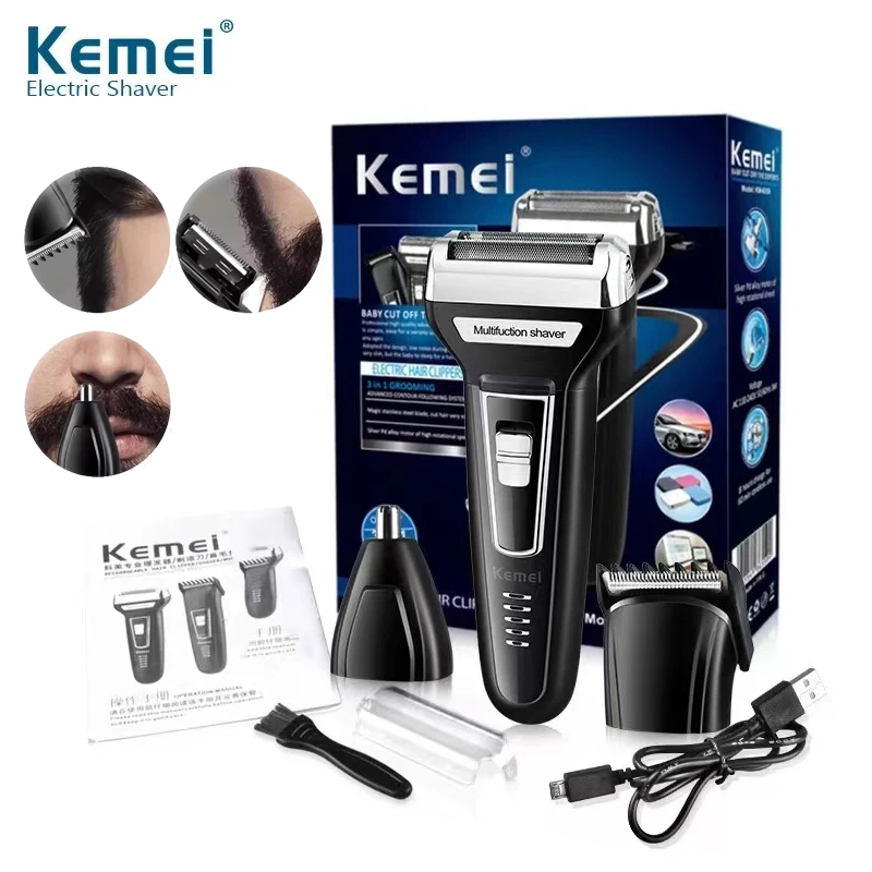 Mens Grooming Box - Kemei Multi-functional Waterproof 3 In 1