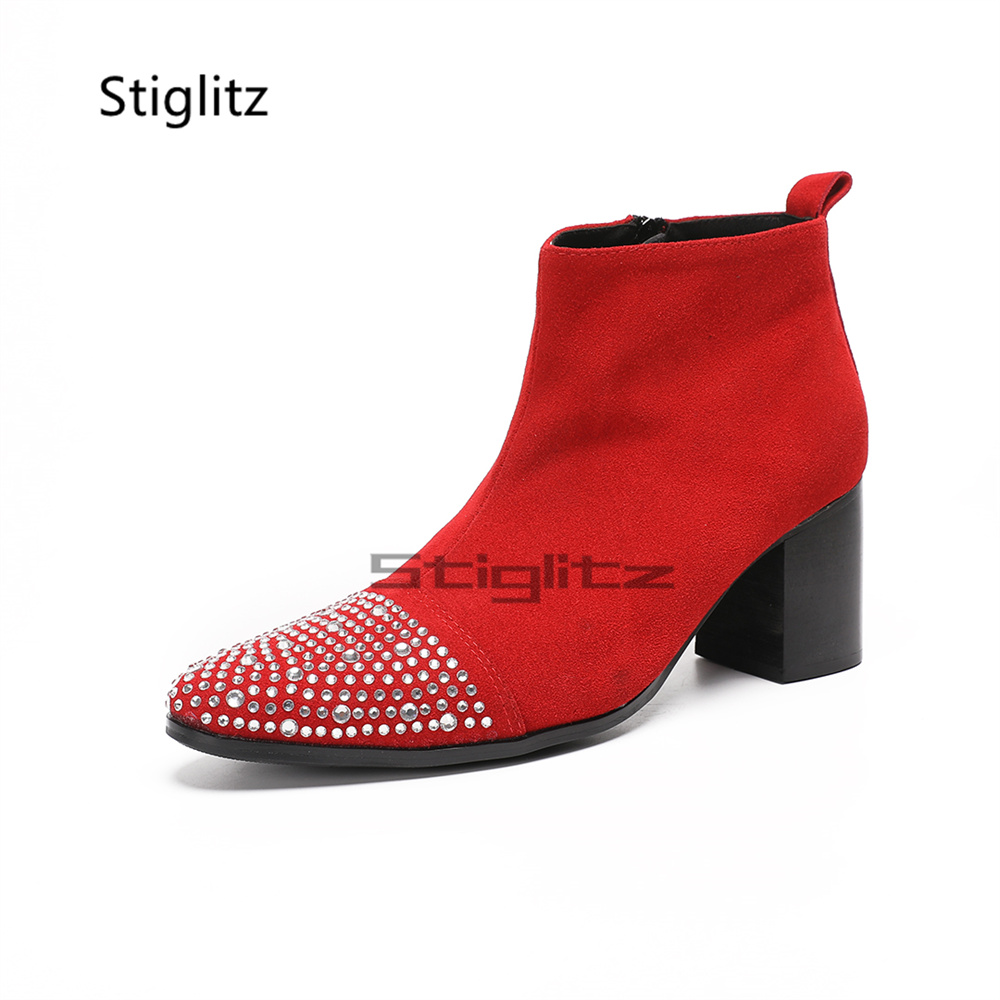 Rhinestone Pointed Toe Chelsea - đánh giá và giá Men'S Grooming For Wedding