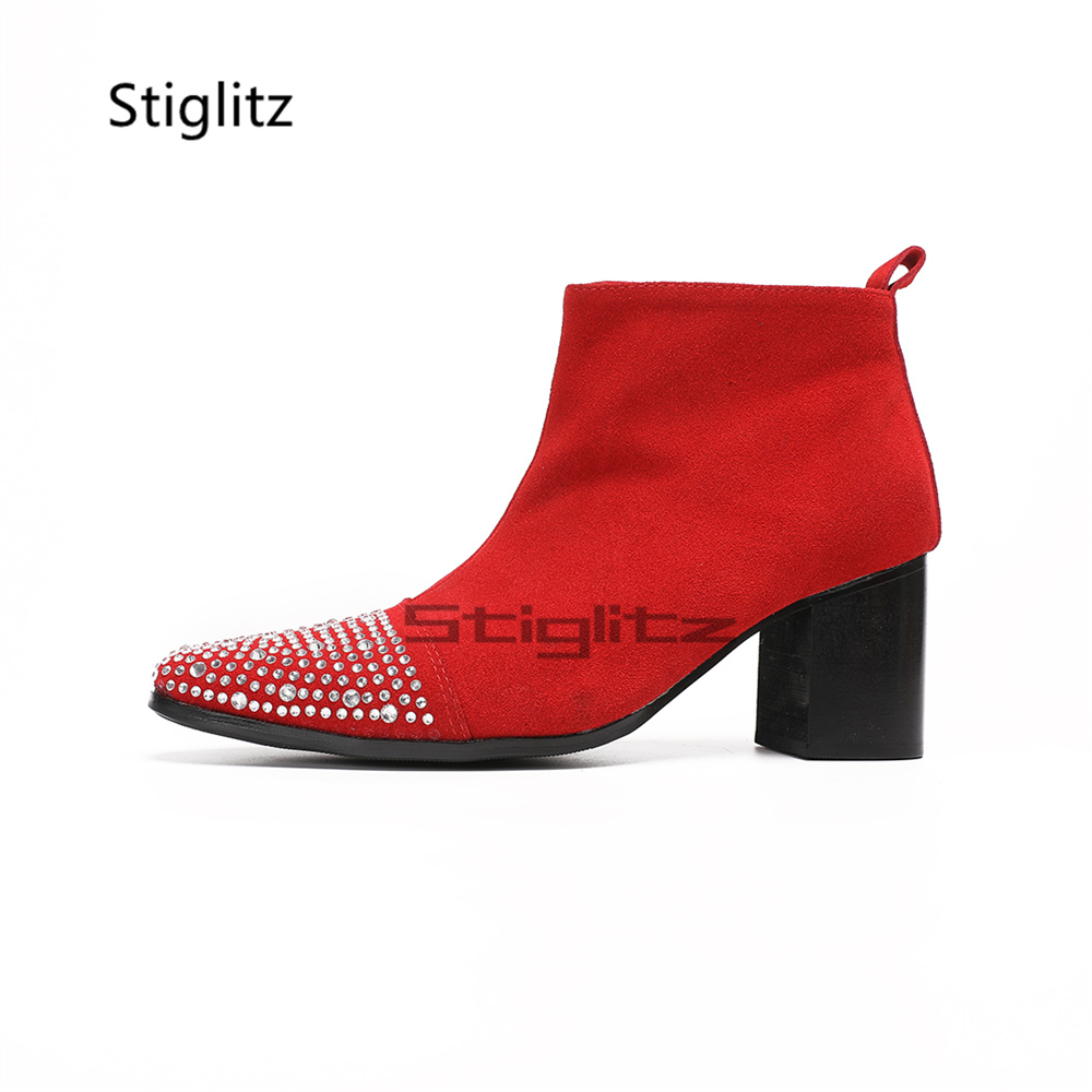 Rhinestone Pointed Toe Chelsea - đánh giá và giá Men'S Grooming For Wedding