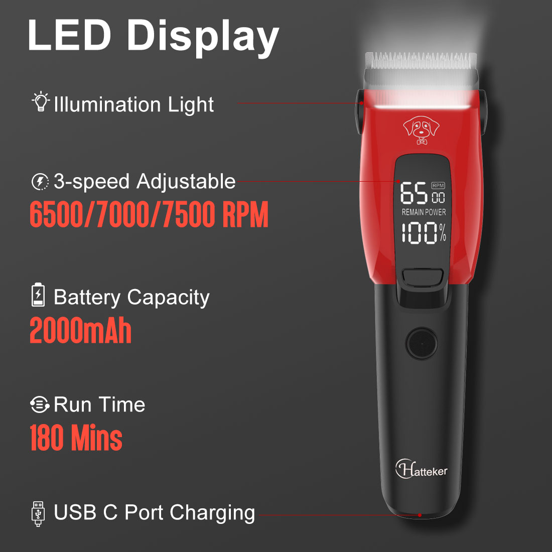 Hatteker Electric Pet Hair Cli - đánh giá và giá Hair Clipper Professional
