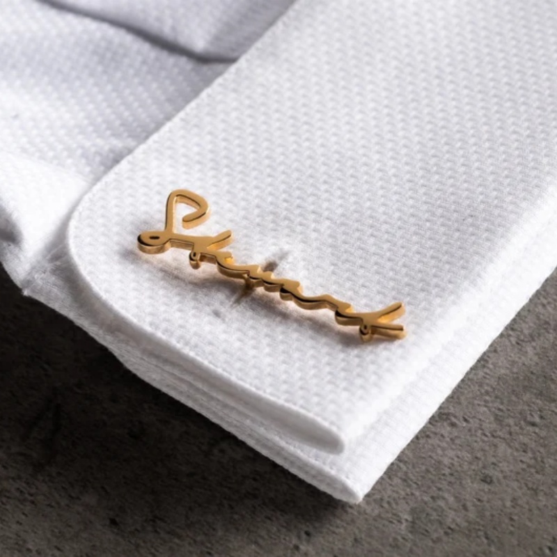 Custom Name Cufflinks 18K Gold - đánh giá và giá Men'S Grooming For Wedding